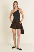 Nulu One-Shoulder Spaghetti-Strap Bodysuit